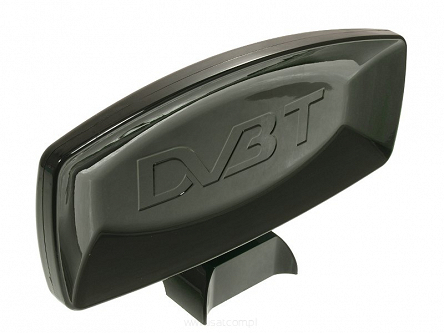 antena telewizyjna wewnętrzna DVW z wzmacniaczem i zasilaczem