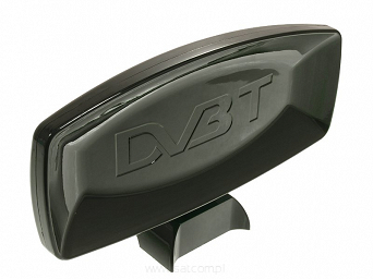 antena telewizyjna wewnętrzna DVW z wzmacniaczem i zasilaczem