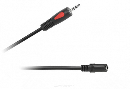 Przedłużacz słuchawkowy EcoLine wtyk-gniazdo Jack 3,5mm stereo, długość 10,0m