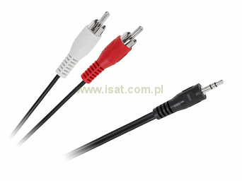 Przewód 2x wtyk RCA - wtyk Jack 3,5mm stereo 10,0m
