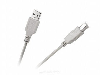 przyłącze USB komputer drukarka wtykA - wtykB 1,8m szary