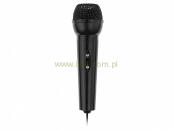 Mikrofon do karaoke przewodowy MIK0008 wtyk Jack 3,5mm kabel 1,8m