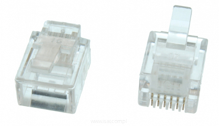 Wtyk modularny telefoniczny RJ12 6p6c 50szt