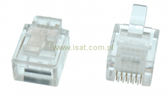 Wtyk modularny telefoniczny RJ12 6p6c 50szt