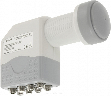 Konwerter satelitarny OCTO DPM 8xF osiem wyjść