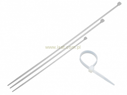 Zestaw opasek kablowych zaciskowych 100 / 150 / 200mm 60szt. białych