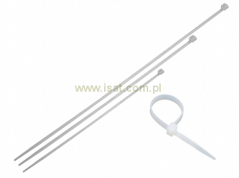 Zestaw opasek kablowych zaciskowych 100 / 150 / 200mm 60szt. białych