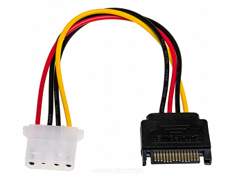 Adapter gniazdo SATA - wtyk  MOLEX przewód 12cm