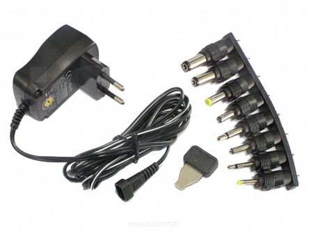 Zasilacz uniwersalny 1000mA 3-12V 8 wtyków regulowany stabilizowany