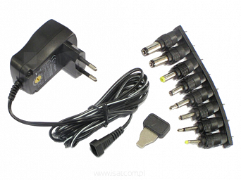 Zasilacz uniwersalny 1000mA 3-12V 8 wtyków regulowany stabilizowany