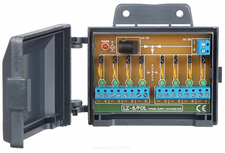 Łączówka zasilania kamer LZ-8/POL 8 wyjść do monitoringu CCTV