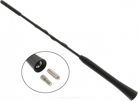 Antena samochodowa do radia maszt FM 24cm gwint M5 M6