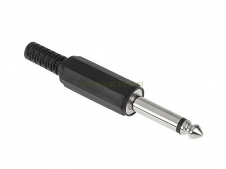 Wtyk Jack 6,3mm mono plastik lutowany