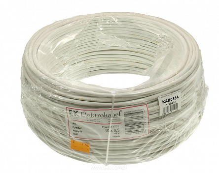 Kabel przewód YTDY 10x0,5mm rolka 100m telekomunikacyjny alarmowy domofonowy