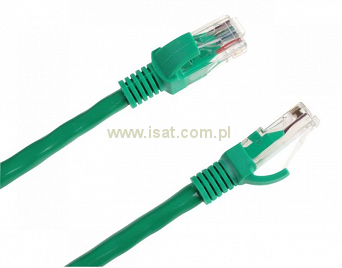 Patchcord przewód kabel UTP kat. 6e 3,0m zielony wtyk - wtyk   RJ45 Gigabit