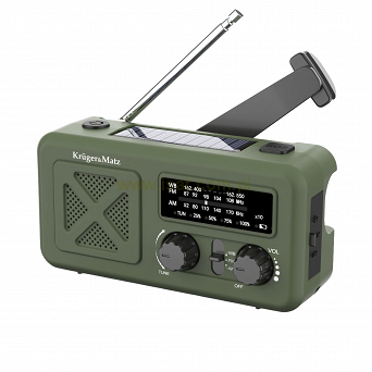 Radio solarne, przenośne radio awaryjne SOS, powerbank 2000mAh, latarka, dynamo