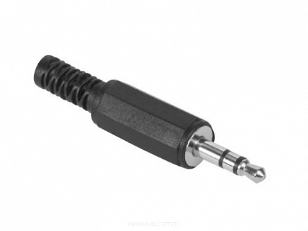 Wtyk Jack 3,5mm stereo z odgiętką lutowany