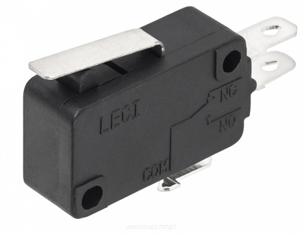 Przełącznik ON-OFF monostabilny 3 pin 230V MS801 krańcowy z dźwignią NC