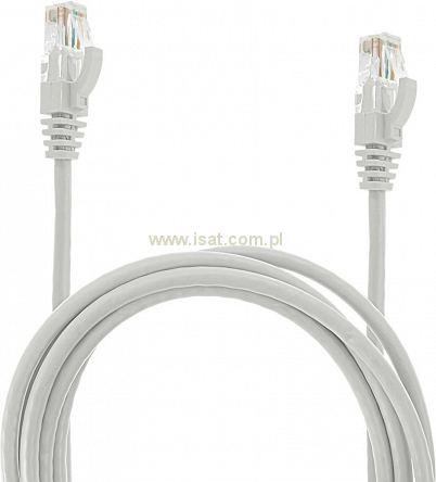 Patchcord przewód kabel UTP kat. 6e 7,0m biały wtyk - wtyk RJ45