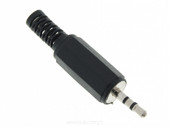 Wtyk Jack 2,5mm stereo plastik lutowany