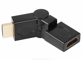 HDMI wtyk-gniazdo OBROTOWE adapter ruchomy KĄTOWY