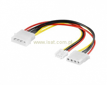 Kabel adapter Molex/mini-Molex/Molex zasilający 15cm   
