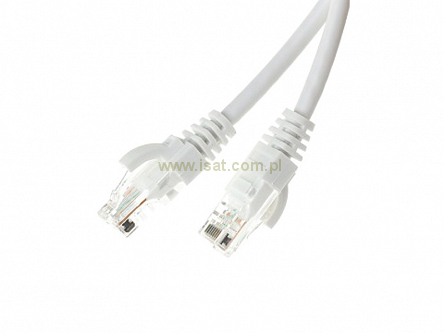 Patchcord przewód kabel UTP kat. 6e 1,5m biały wtyk - wtyk RJ45