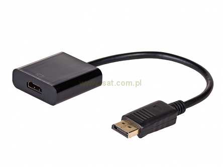 Adapter gniazdo HDMI na wtyk DisplayPort Akyga AK-AD-11
