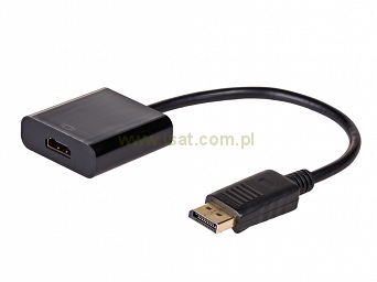 Adapter gniazdo HDMI na wtyk DisplayPort Akyga AK-AD-11