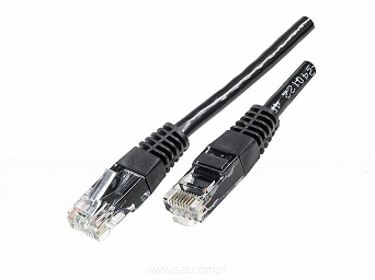 Patchcord przewód kabel UTP kat. 6e 10m czarny wtyk - wtyk