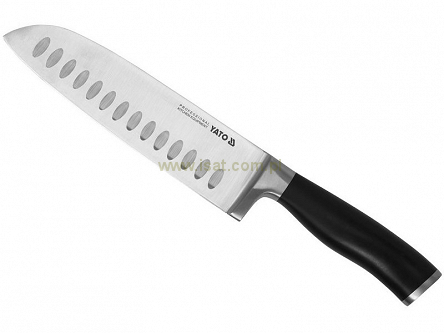 Nóż SANTOKU długość ostrza 185mm kuta stal