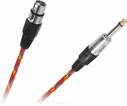 Kabel mikrofonowy gniazdo CANON-wtyk JACK 6.3mm 5m