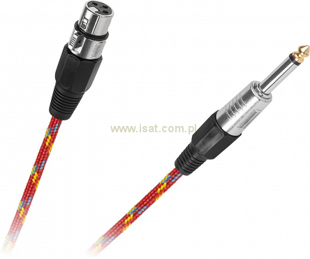 Kabel mikrofonowy gniazdo CANON-wtyk JACK 6.3mm 5m