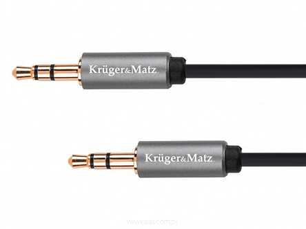 Przewód kabel audio AUX Jack stereo 3,5mm wtyk - wtyk 1,8m Kruger&Matz