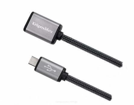 Kabel USB - micro USB gniazdo-wtyk 0,2 m Kruger&Matz