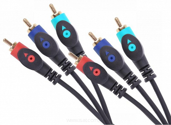 Kabel 3RCA-3RCA Component 1.8m standard