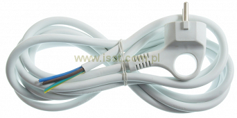 kabel+wtyk/UZ-3,0m/biały