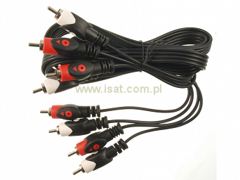 Przewód audio 4xRCA Cinch 1,5m Łezka