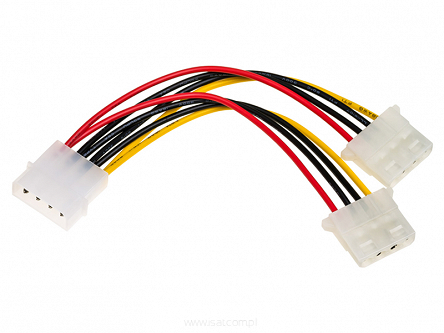 Kabel rozgałęźnik zasilania Molex na 2x Molex