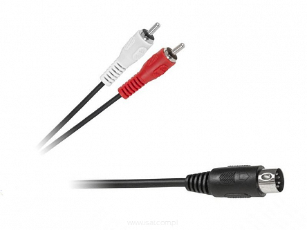 Przewód audio 2x wtyki RCA na wtyk DIN 5/A, długość 1,2m