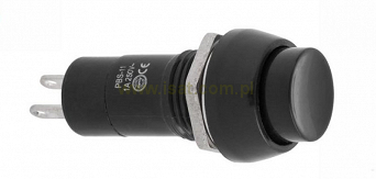 Przełącznik ON-OFF bistabilny 2 pin 230V PBS-11A przyciskany push czarny