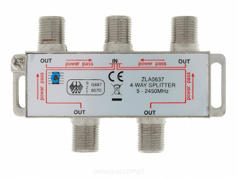 Rozgałęźnik RTV-SAT czterokrotny STV-1784DC z DC pass