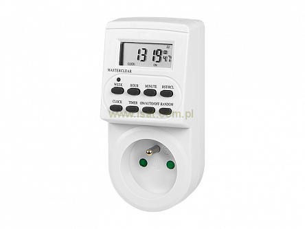 Czasomierz cyfrowy programator czasowy do gniazdka 16A 230V
