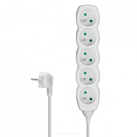 Przedłużacz elektryczny 5xGN+UZ-1,5m/biały