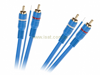 Kabel przewód 2xRCA -  2xRCA + żyła sterująca 5m wtyki proste