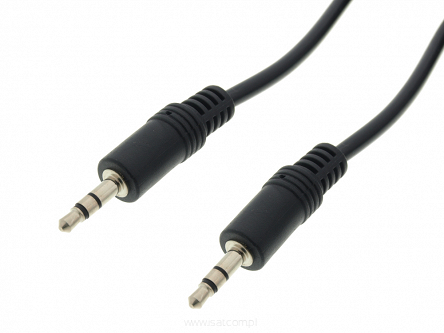 Przewód AUX audio wtyki Jack stereo 3,5mm proste MJS 0,6m