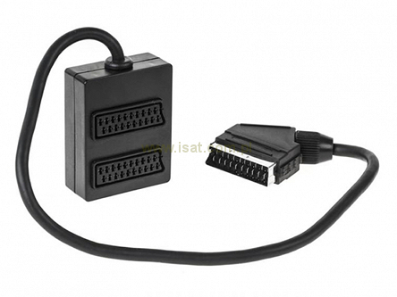 rozdzielacz SCART wtyk Euro na 2 gniazda Euro