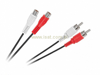 Przedłużacz audio RCA (Cinch) 2x gniazdo - 2x wtyk długość 5m