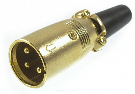 wtyk mikrofonowy Canon XLR metalowy (gold) męski