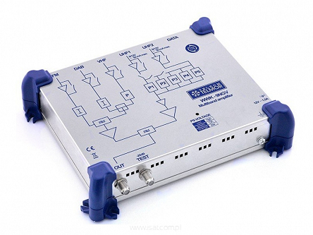 Wzmacniacz DVB-T wielowejściowy Telmor WWK-9NGV programowalny elektronicznie FM+DAB+VHF+2xUHF